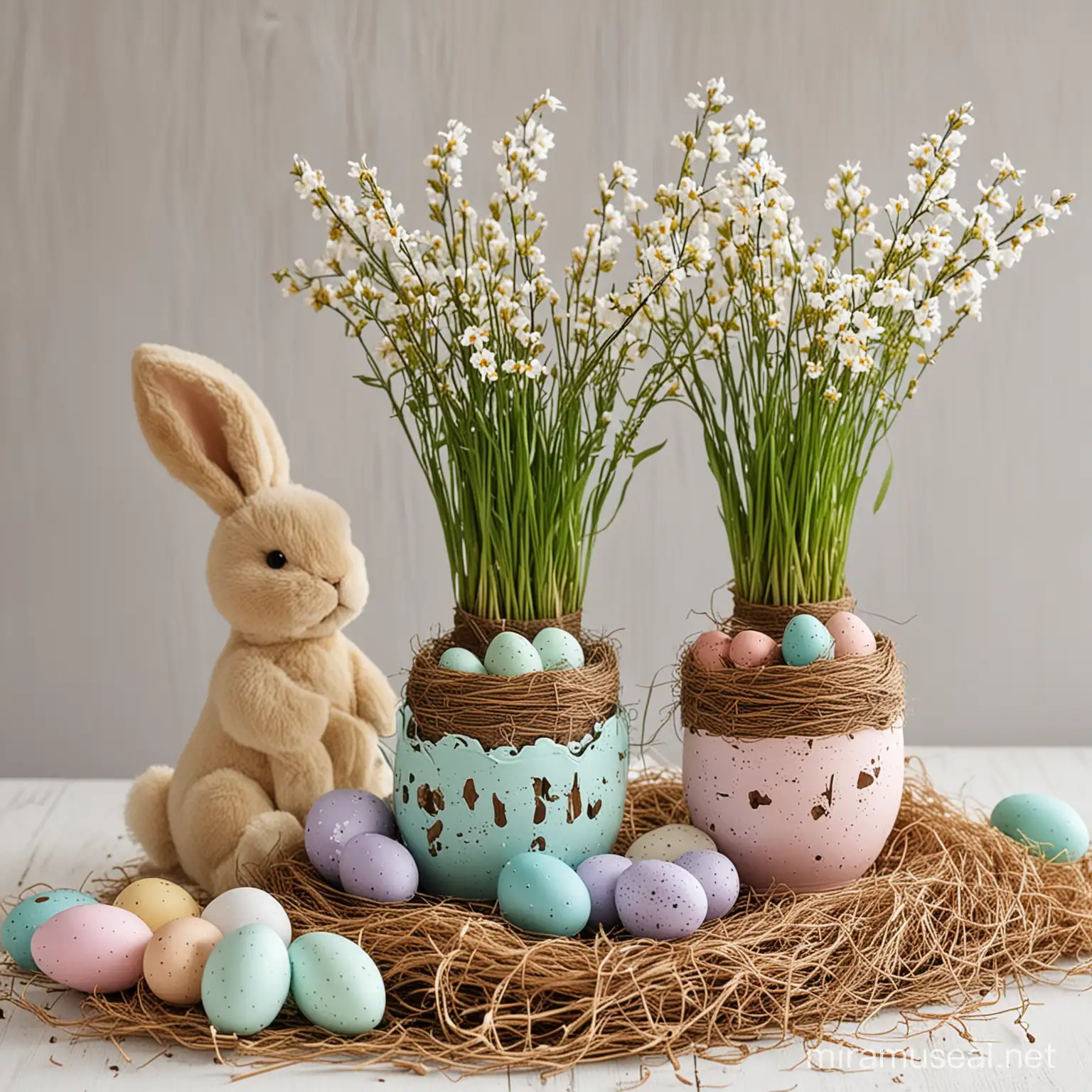 EasterThemed Room Decor Ideas Vibrant Spring Colors and Cheerful Bunny Accents