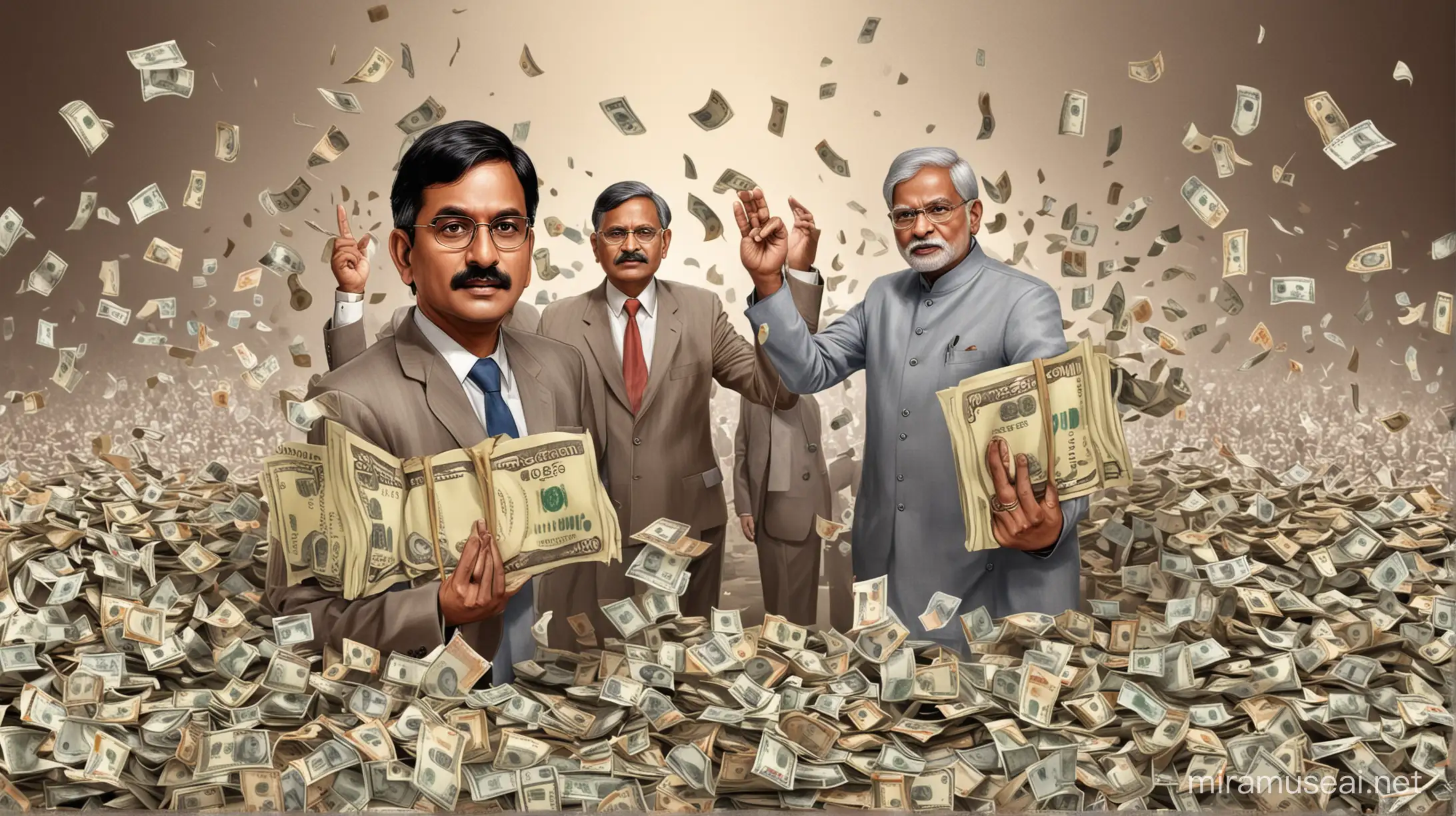 indian politicians election security money loss  hd illustration 