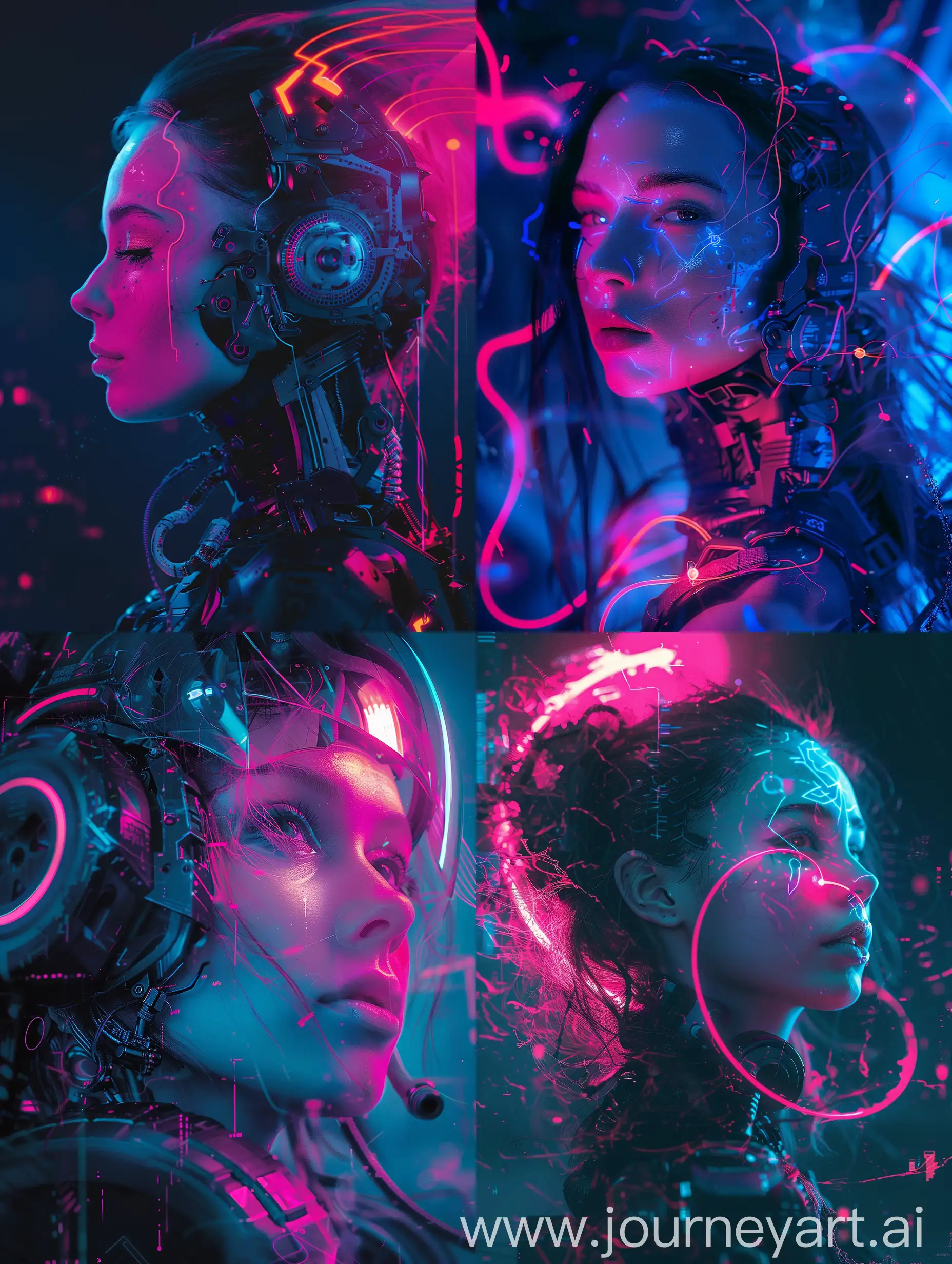 Futuristic-Cyberpunk-Woman-Portrait-in-Neon-Cityscape