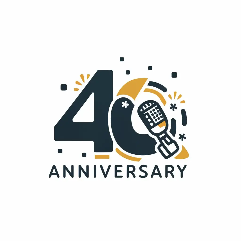 a logo design,with the text "40th Anniversary", main symbol:Oratory, Leadership, Anniversary,Moderate,be used in Nonprofit industry,clear background