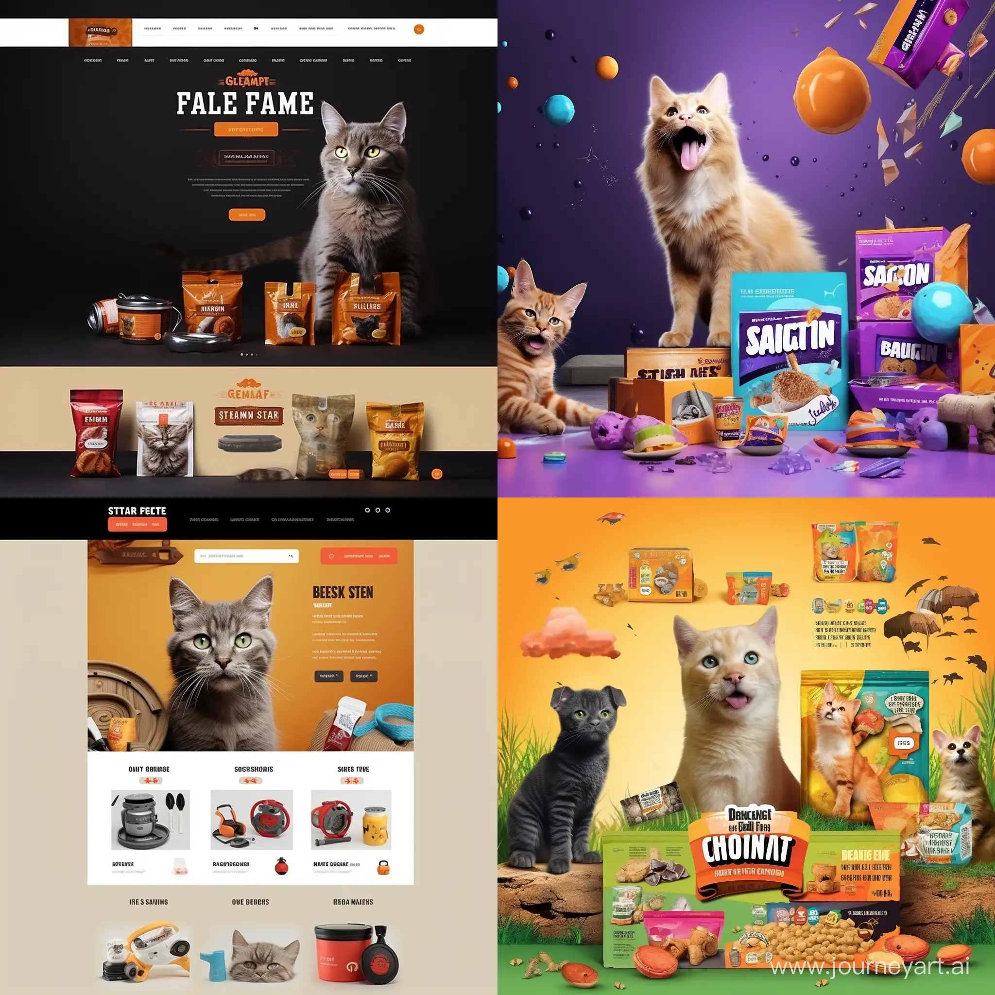生成一个宠物用品电商网站的banner，大小是1060*535，图中有刺激消费的英文文字和吸引人购物的图像元素，宠物猫宠物狗的用品