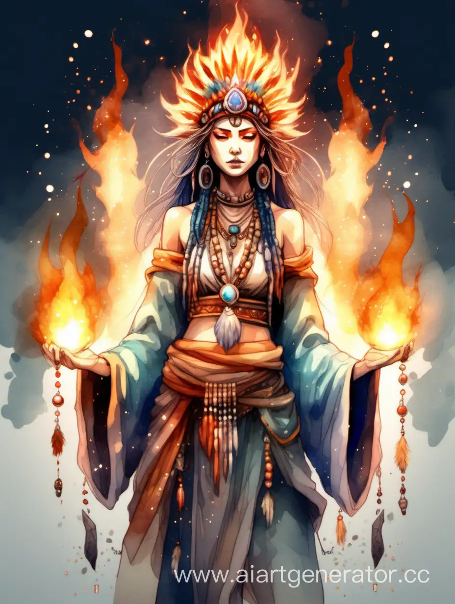 Soft-Watercolor-Portrait-of-a-Shaman-Channeling-Fire-Energy