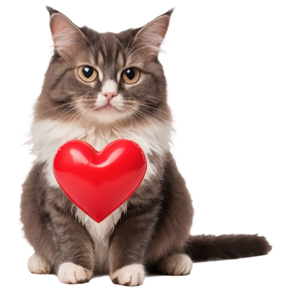 Adorable-Cat-with-Heart-PNG-Captivating-Illustration-for-Heartfelt-Messages