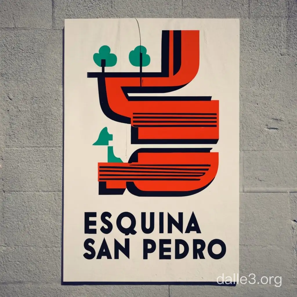 Poster including the name, VERY IMPORTANT. This is for ESQUINA CONCEPTUAL SAN PEDRO. A new museum in A Coruña of modern art in the first floor of a typical Galician white flat