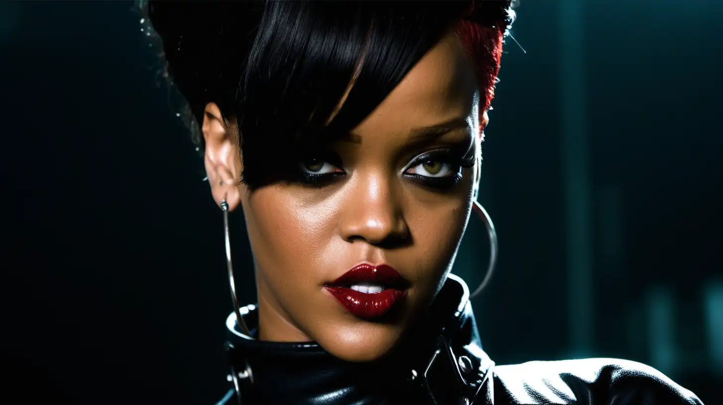 very realistic rihanna face with high focus and life like rihannas beautiful  eyes that are highly focused and indistinguishable from real life