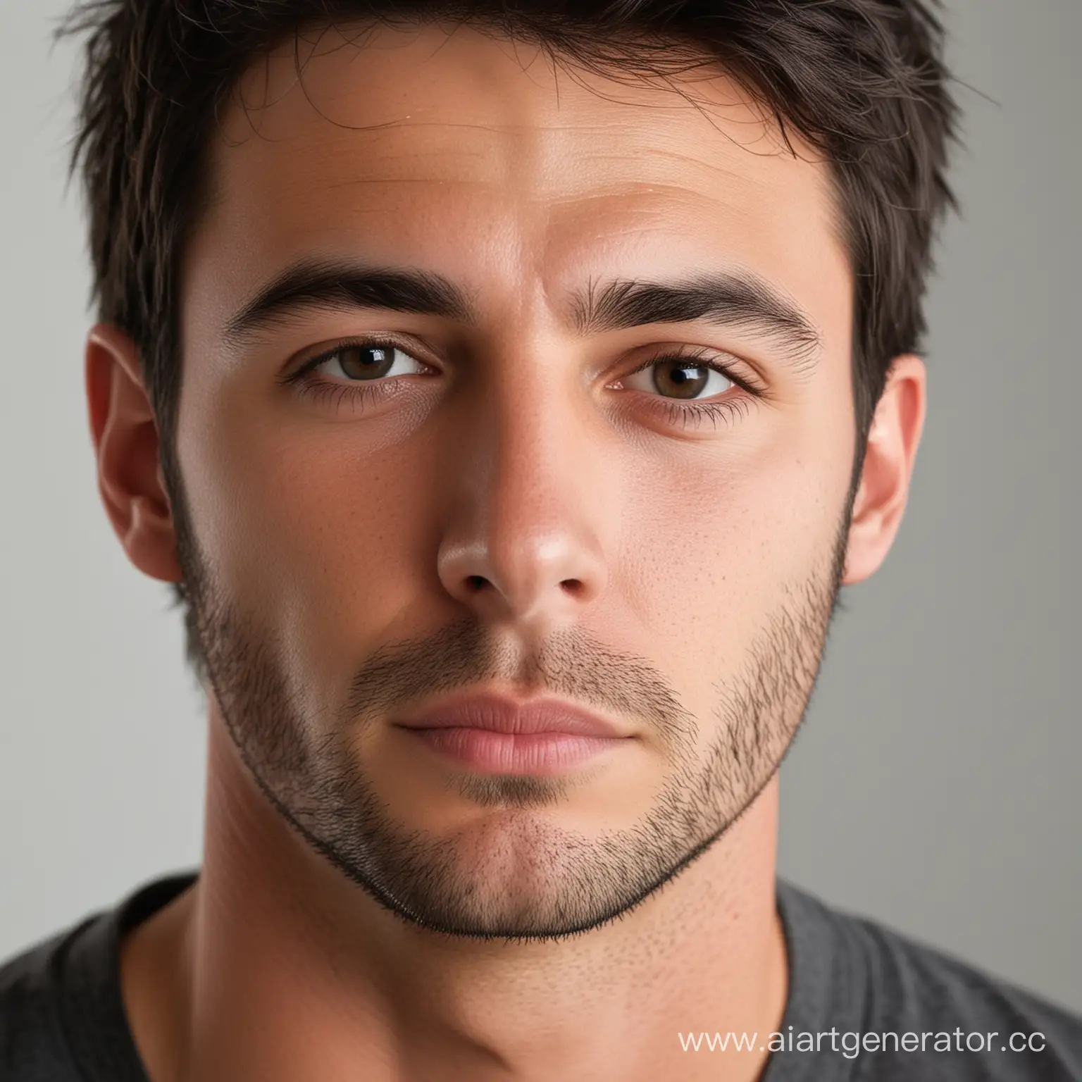 DarkHaired-Young-Man-with-Stubble-Casual-Portrait
