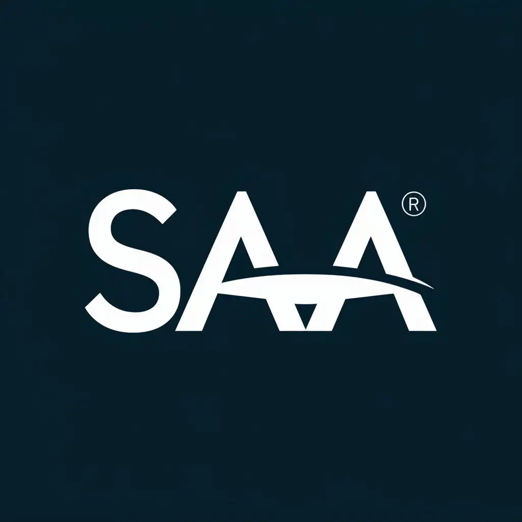 logo, SA A, with the text "SA A", typography