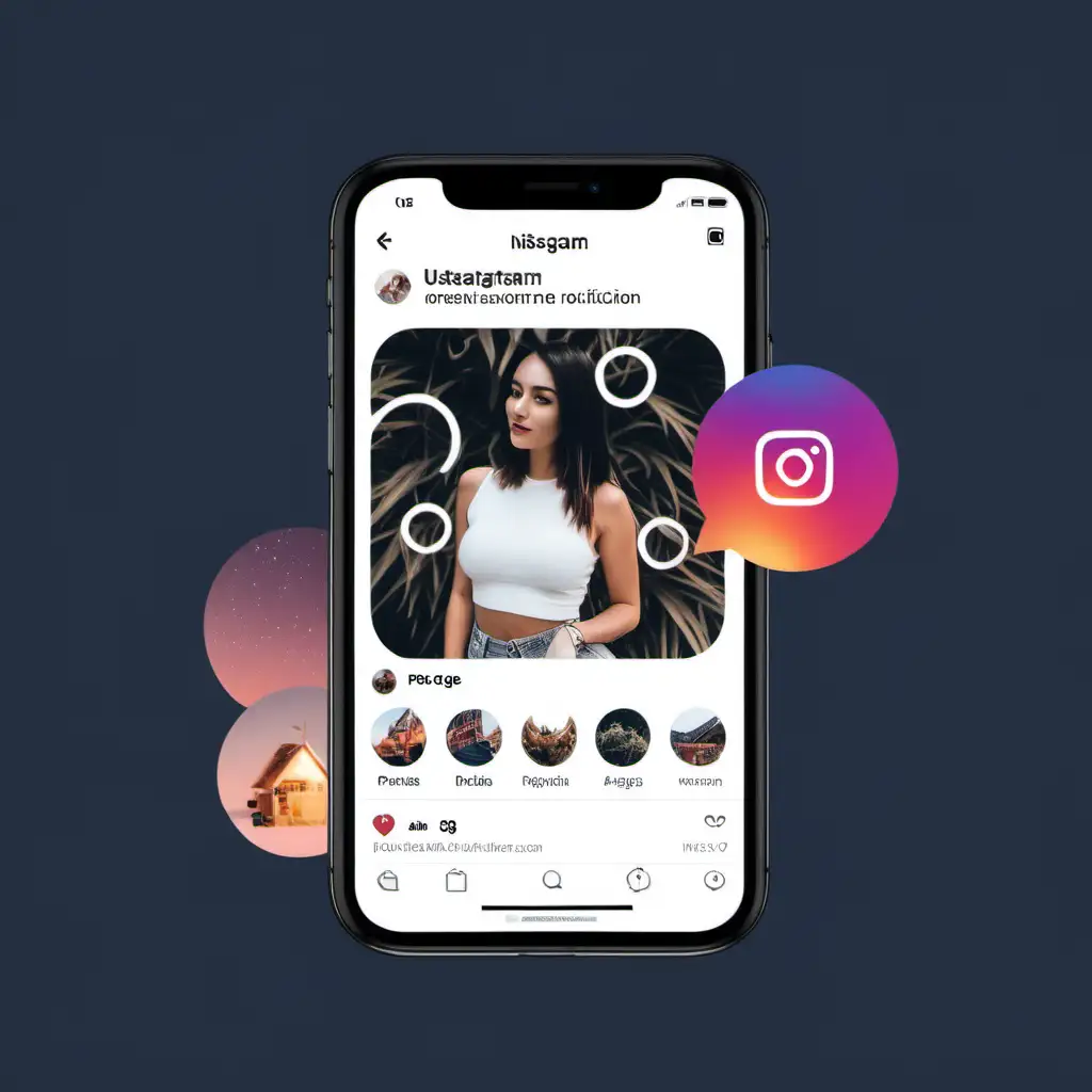 Vibrant Instagram Post Notifications Bursting with Social Buzz