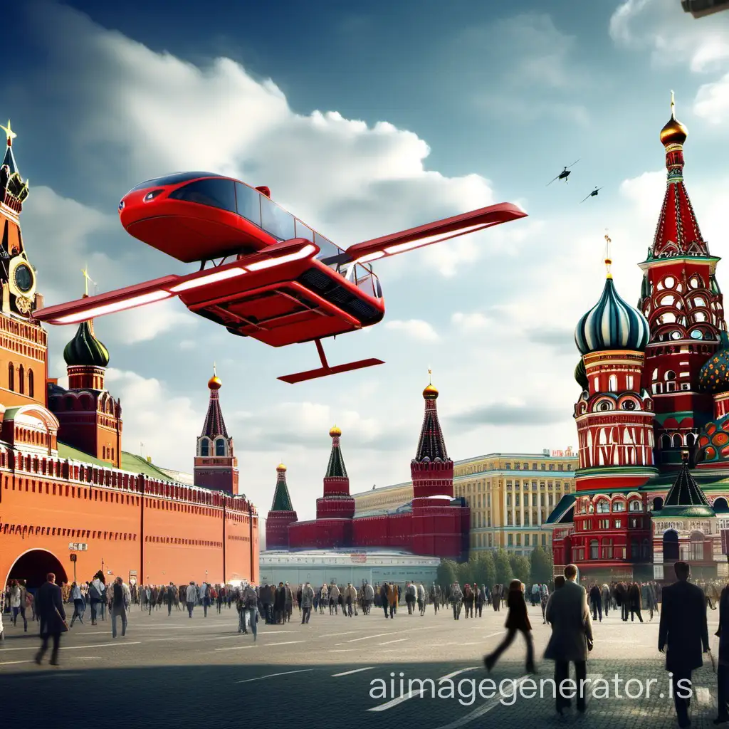 In 2124, the Red Square in Moscow turned into a magnificent combination of historical heritage and advanced technologies. People travel on personal flying devices. Unmanned buses follow virtual routes.