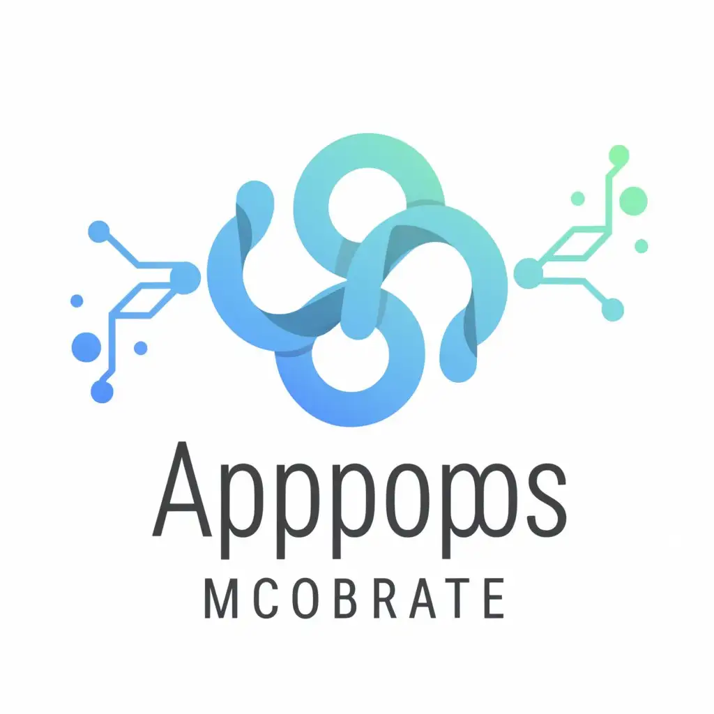 a logo design,with the text 'AppOps', main symbol:network,minimalistic,be used in Technology industry,clear background