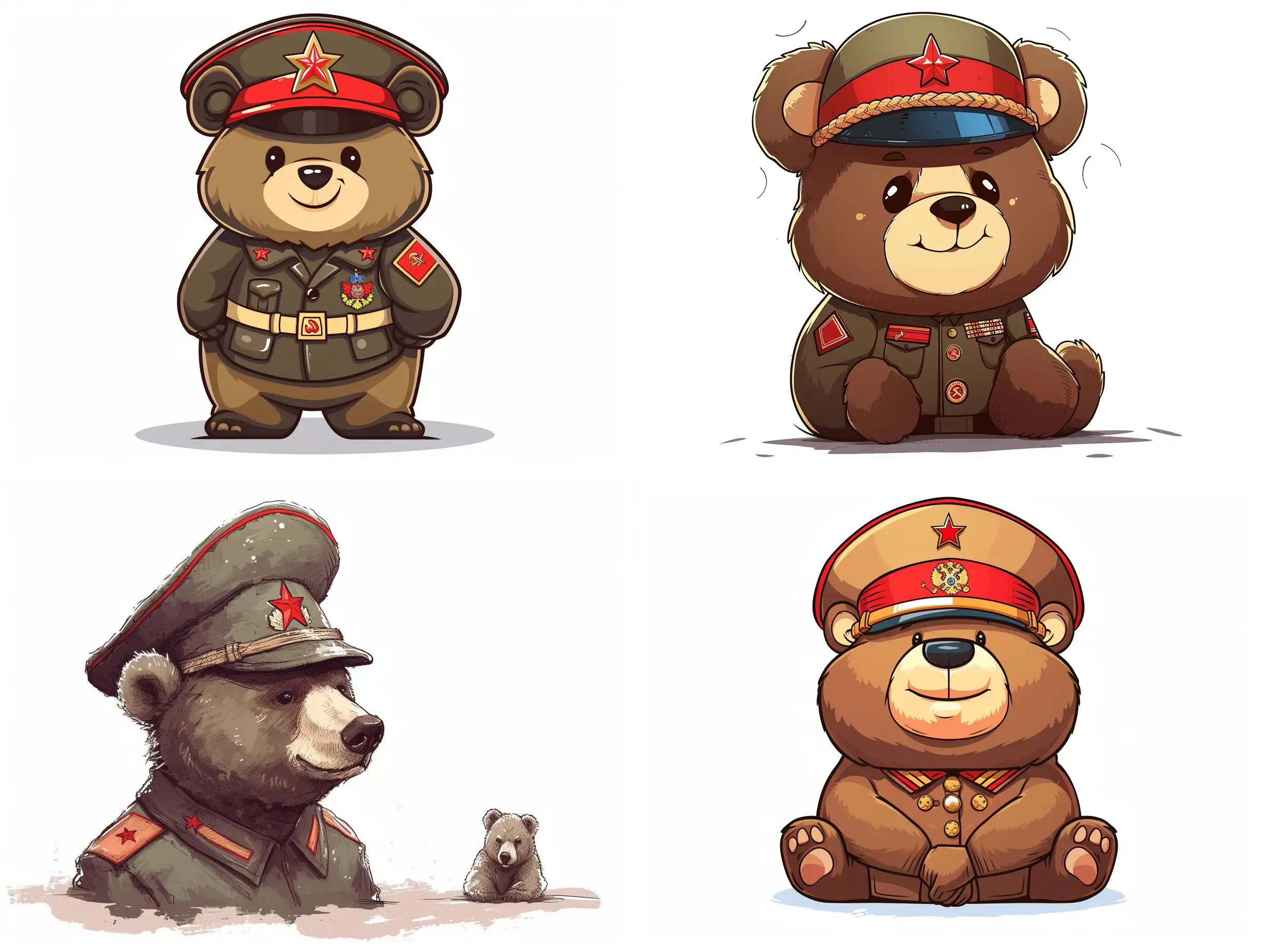 Soviet-General-Bear-Celebrating-Defender-of-the-Fatherland-Day-in-4K-Cartoon-Art