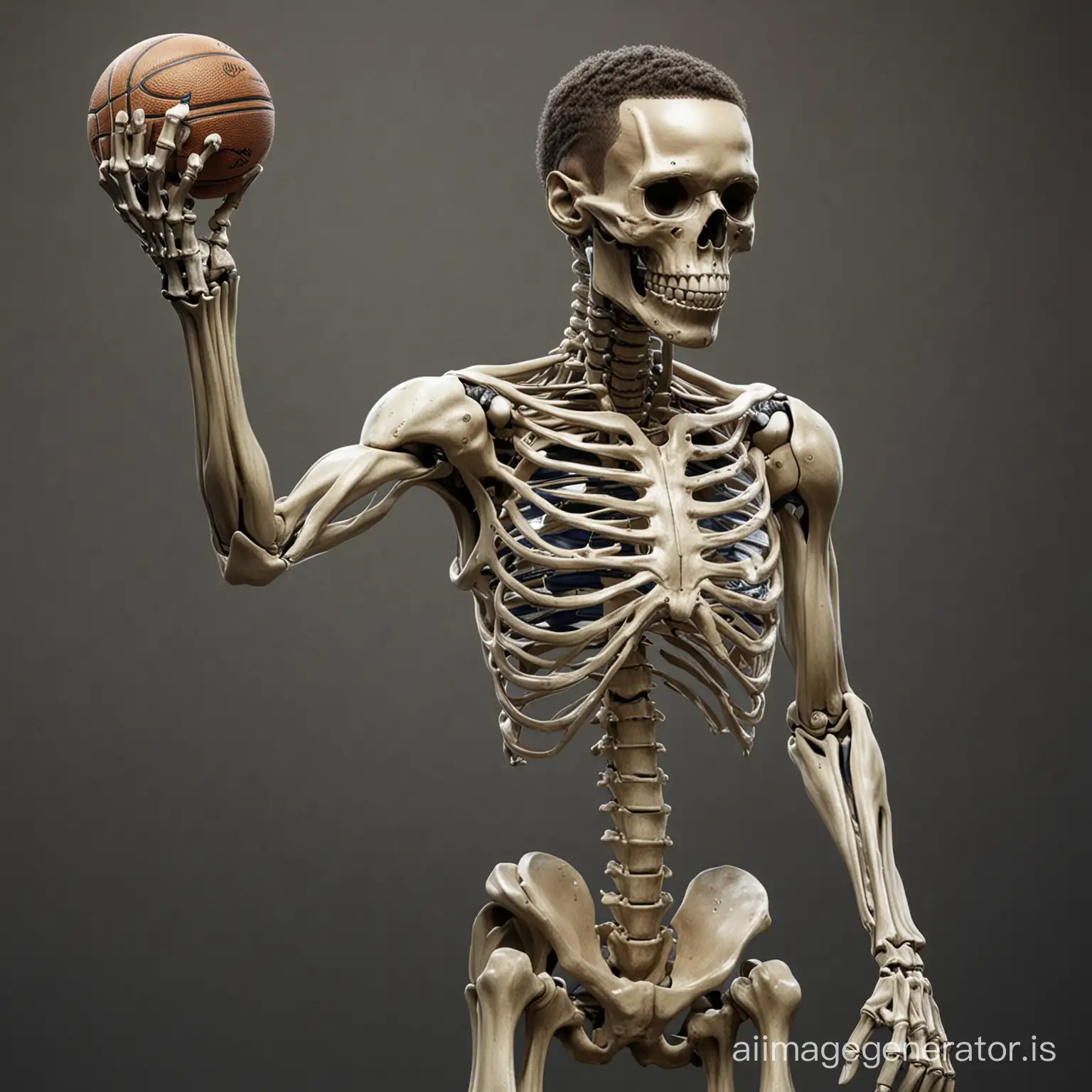 Stephen-Curry-Dribbling-with-Skeleton-Defense-in-Basketball-Court