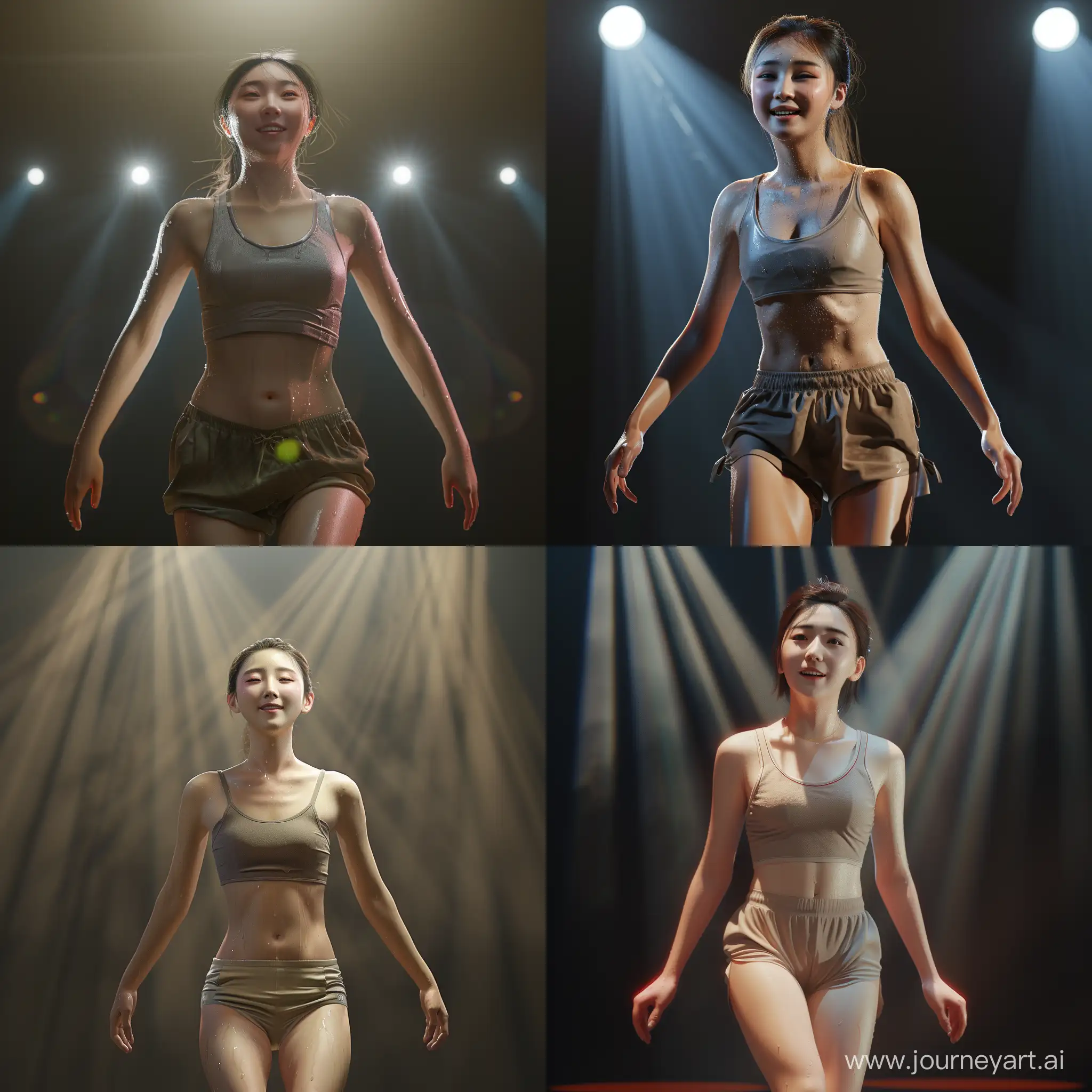 HyperRealistic-Portrait-of-Smiling-Chinese-Dancer-in-Sleeveless-Tank-Top-and-Shorts
