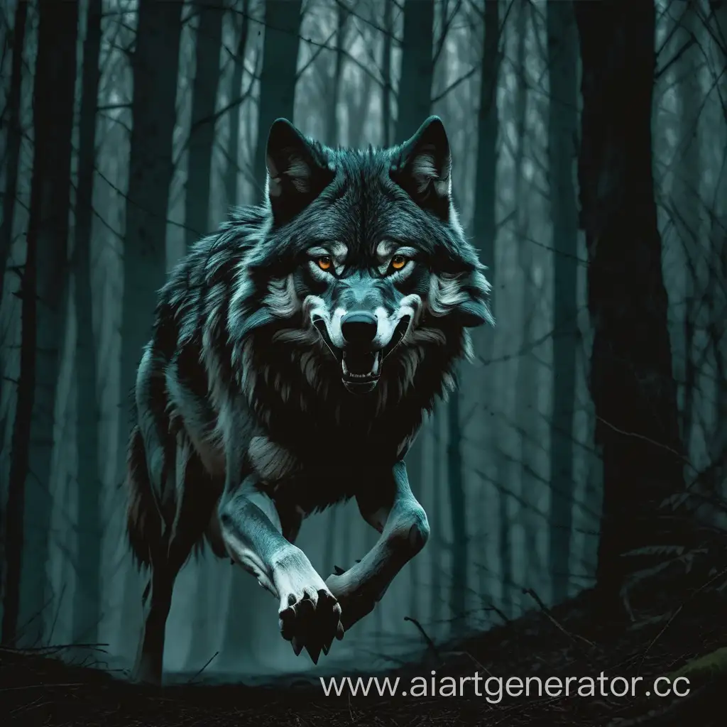Majestic-Forest-Wolf-in-Midnight-Sprint