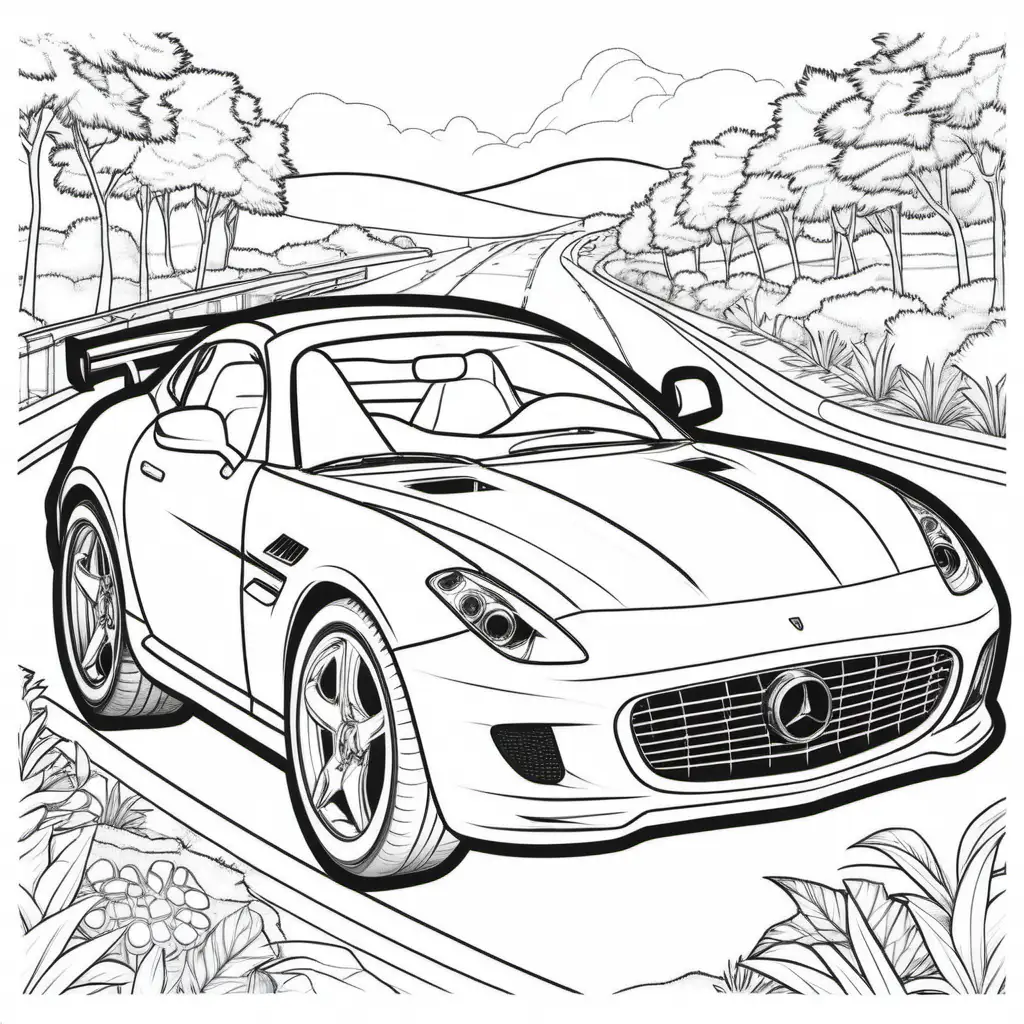 Vibrant Translucent Coloring Book for Kids with Fun Cars