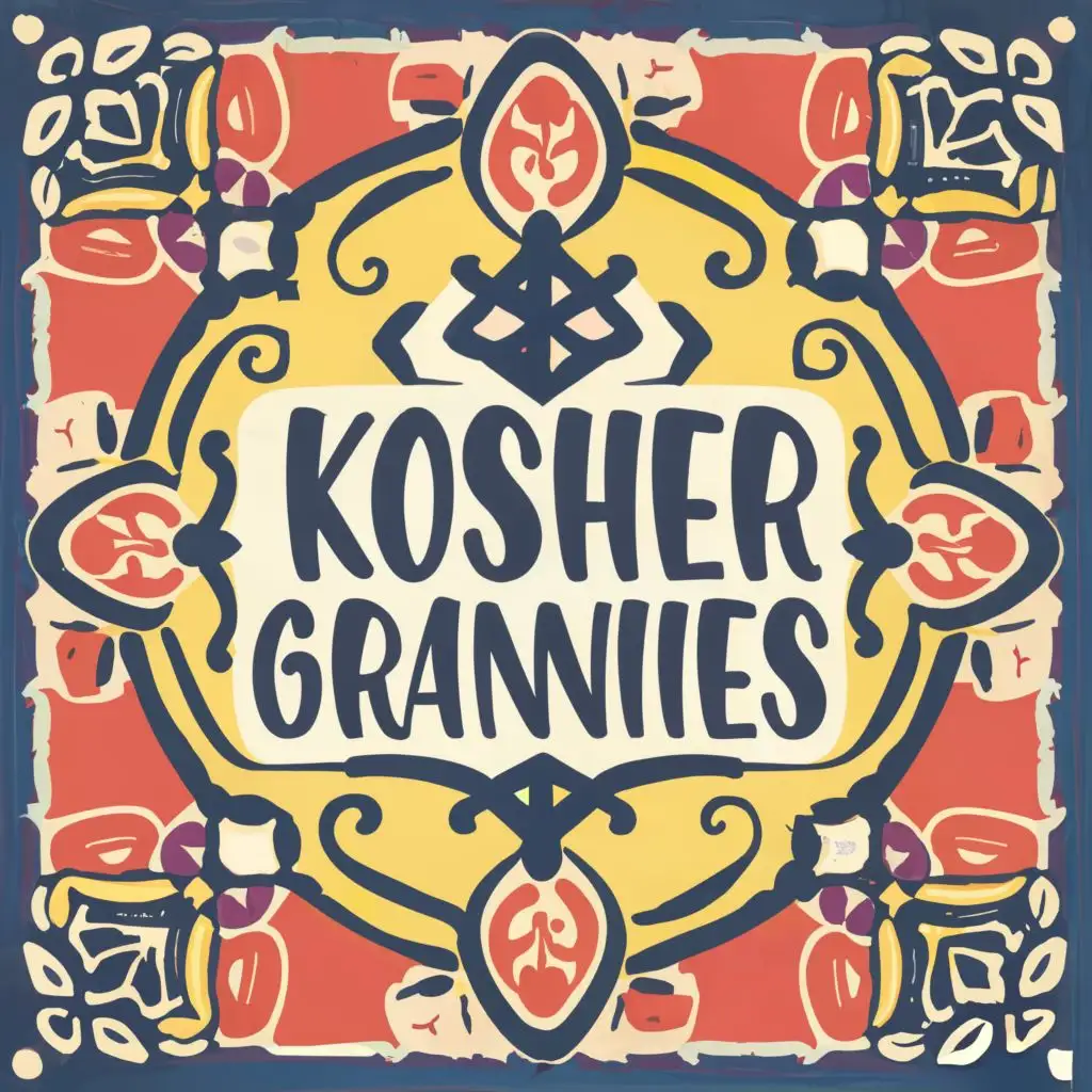 logo, Tile and jewis, with the text "Kosher Grannies", typography
