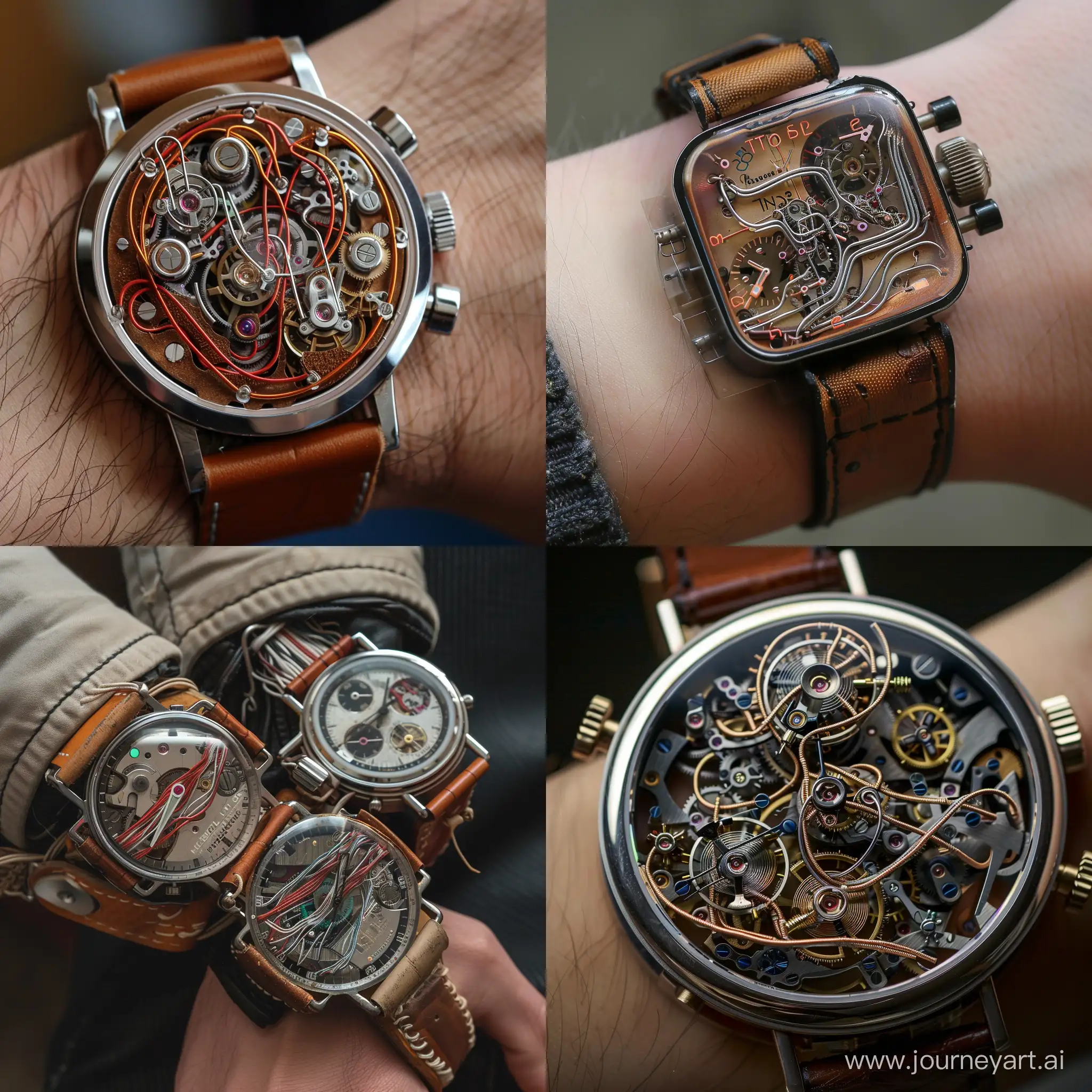 Futuristic-Wristwatches-with-Intricate-Wiring-HighTech-Fashion-Statement