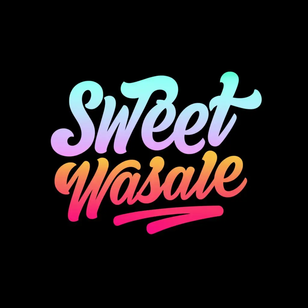 a logo design,with the text "SWEET WASABE", main symbol:music band, black background,Minimalistic,clear background