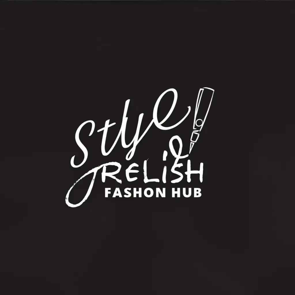 a logo design,with the text "relish fashion hub", main symbol:give me style like write everything inside the symbol 

,Moderate,be used in Travel industry,clear background