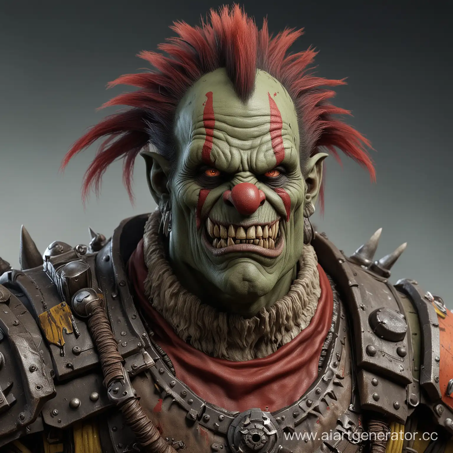 Warhammer-40k-Clown-Orc-Grinning-in-Chaotic-Mischief
