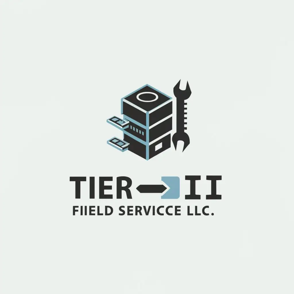 LOGO-Design-for-TIER-II-Field-Service-Tech-LLC-Modern-Typography-with-IT-Symbolism
