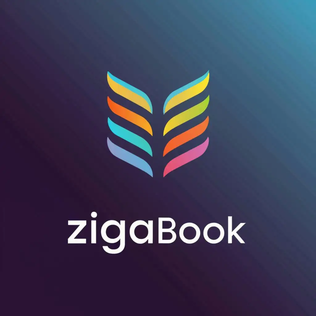 a logo design,with the text "ZIGABOOK", main symbol:BOOK,Minimalistic,be used in Education industry,clear background