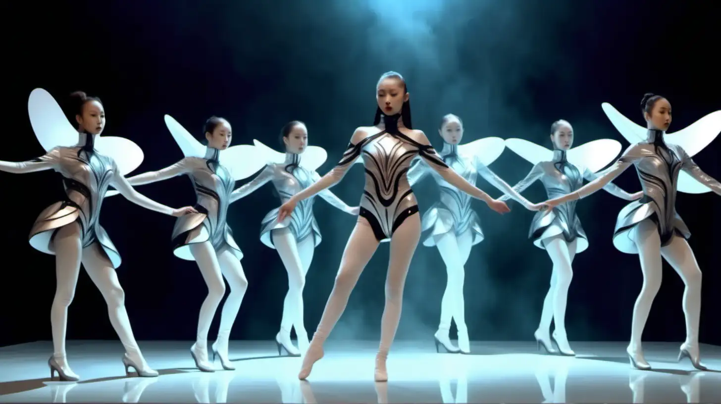 Extravagant Futuristic Dance Performance by 5 Elegant Men and Women