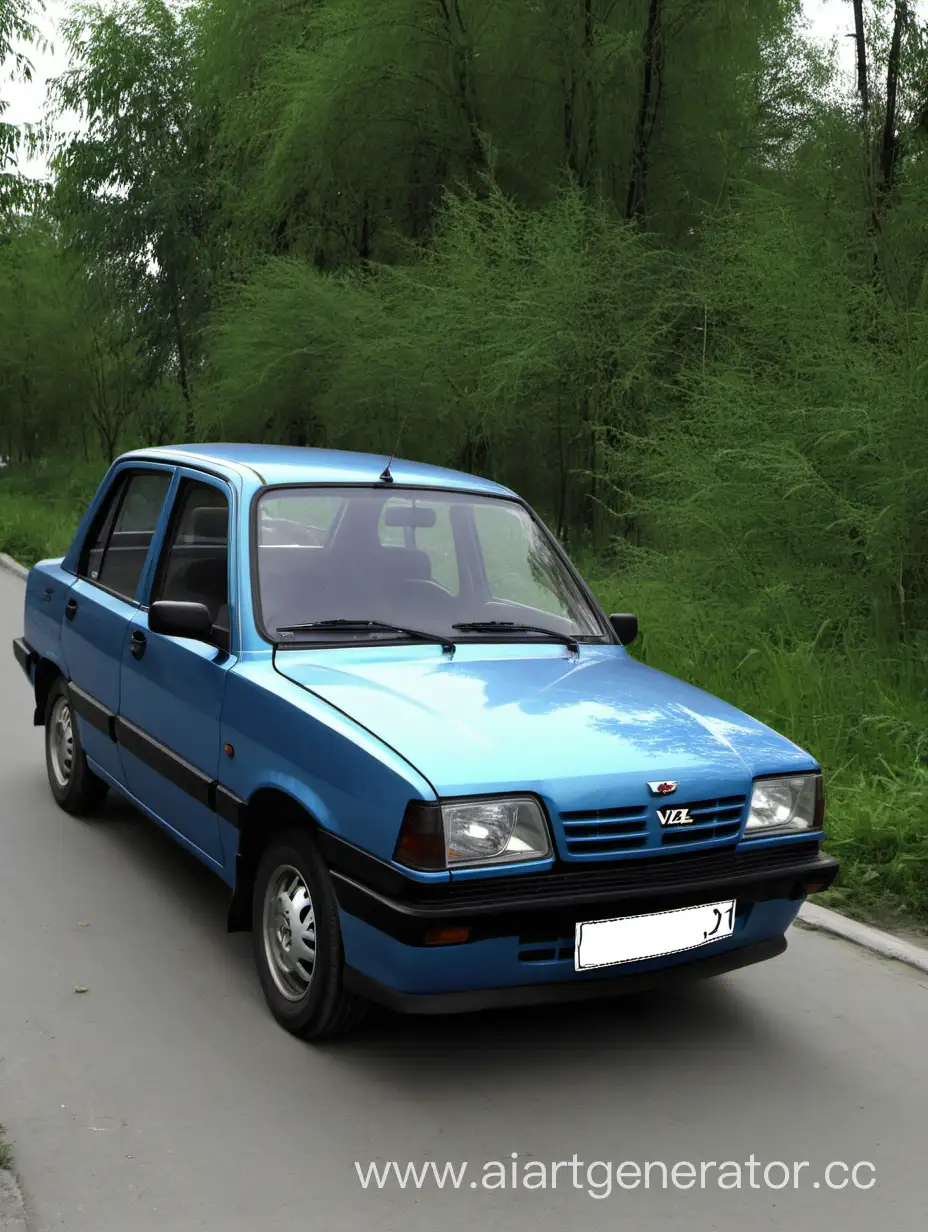 Sleek-Black-VAZ-2111-Cruising-Down-Urban-Streets