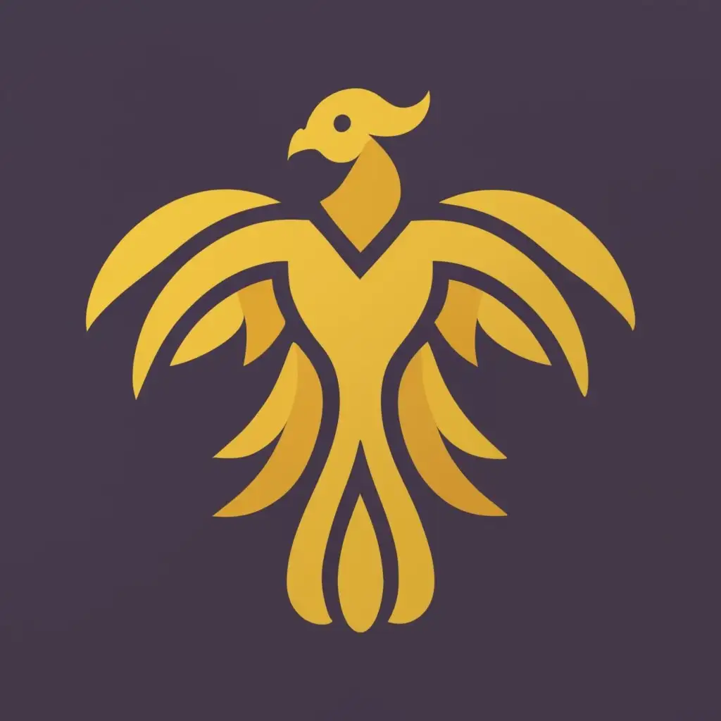 logo, phoenix, with the text "simorgh", typography