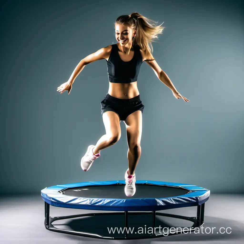 Energetic-Girl-Exercising-on-Mini-Trampoline-for-Fun-Fitness-Jumping