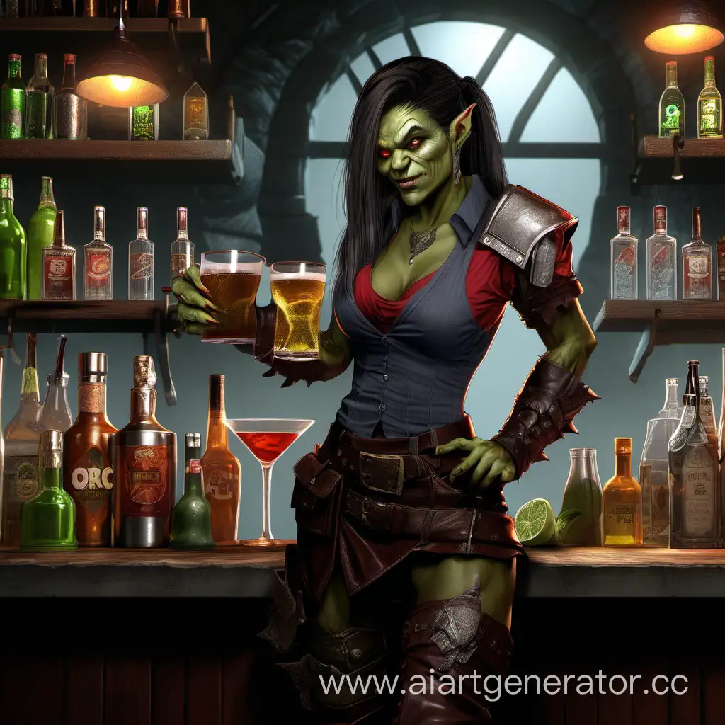 Fantasy-Orc-Woman-at-the-Tavern-Bar