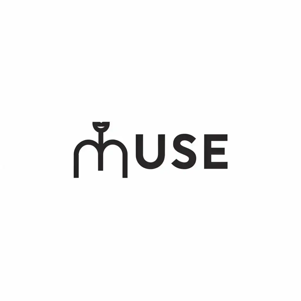 a logo design,with the text "muse", main symbol:muse,Minimalistic,clear background