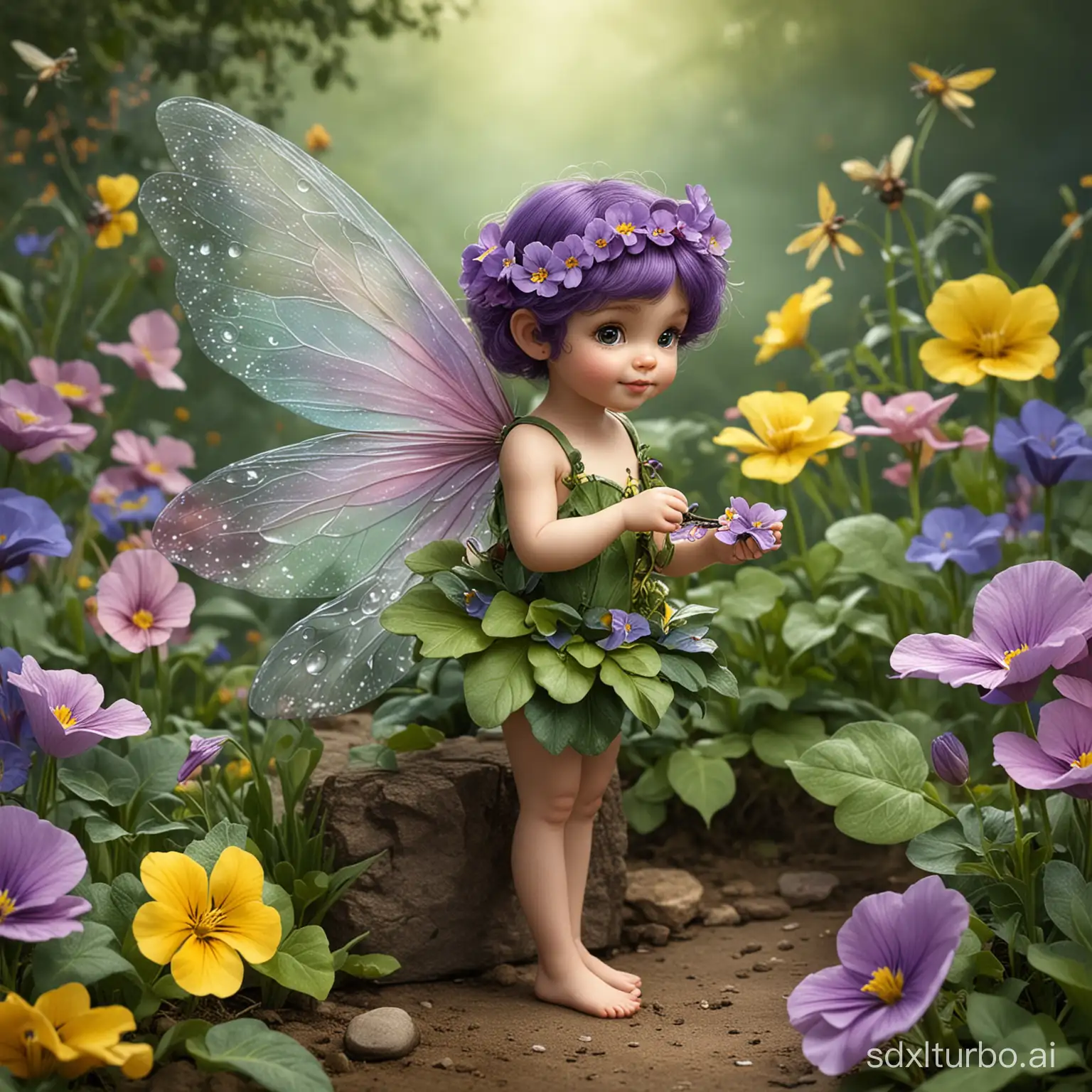 Pansy-Fairy-and-Dragonfly-in-a-Magical-Garden