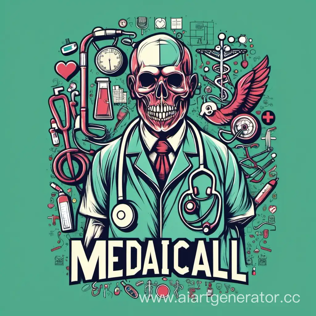 дизайн для футболки с медицинской тематикой для здоровья для студентов медиков