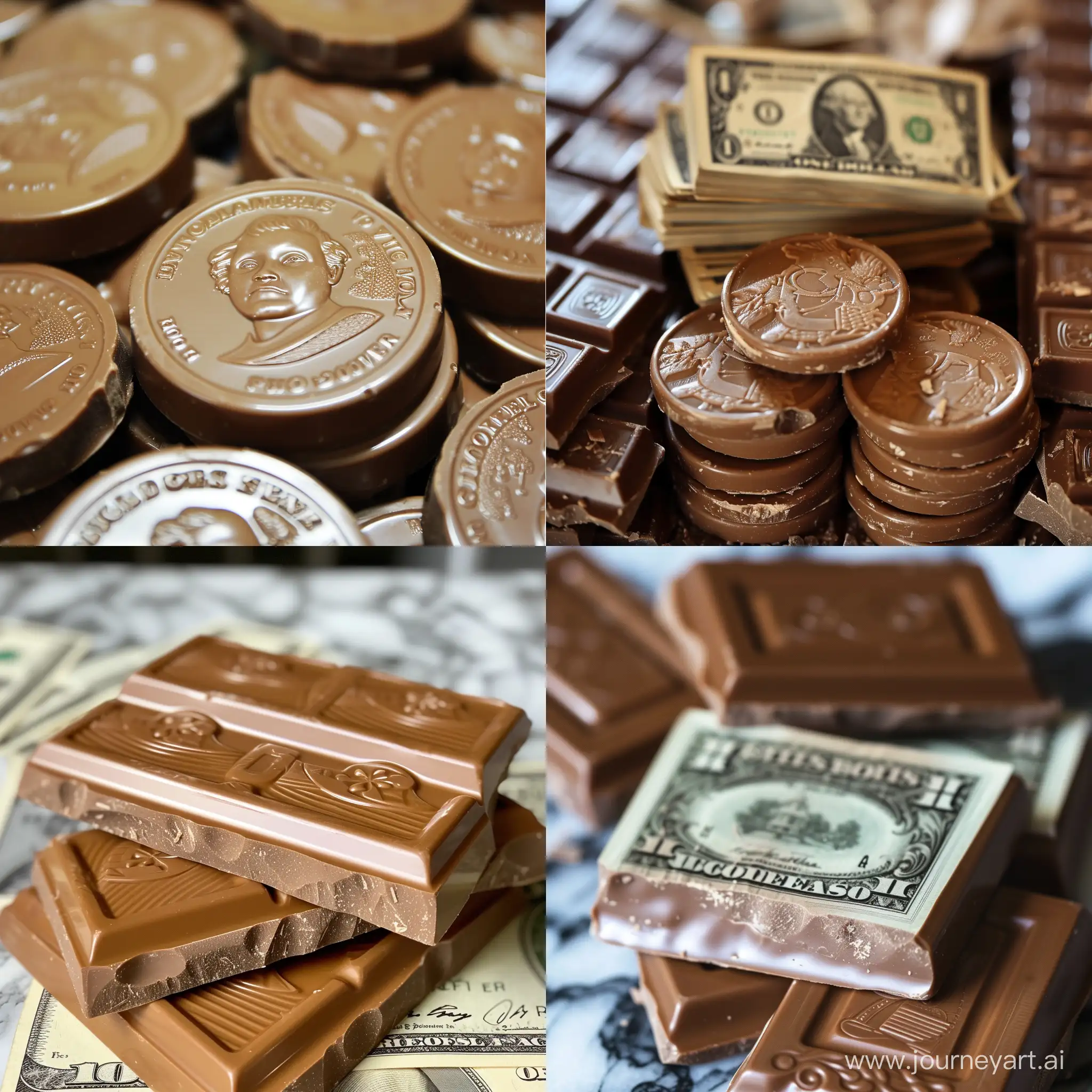 dinheiro de chocolate