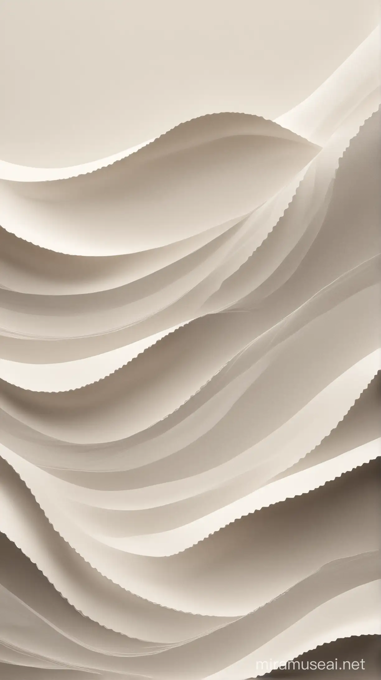paper waves, minimalist style, dynamic