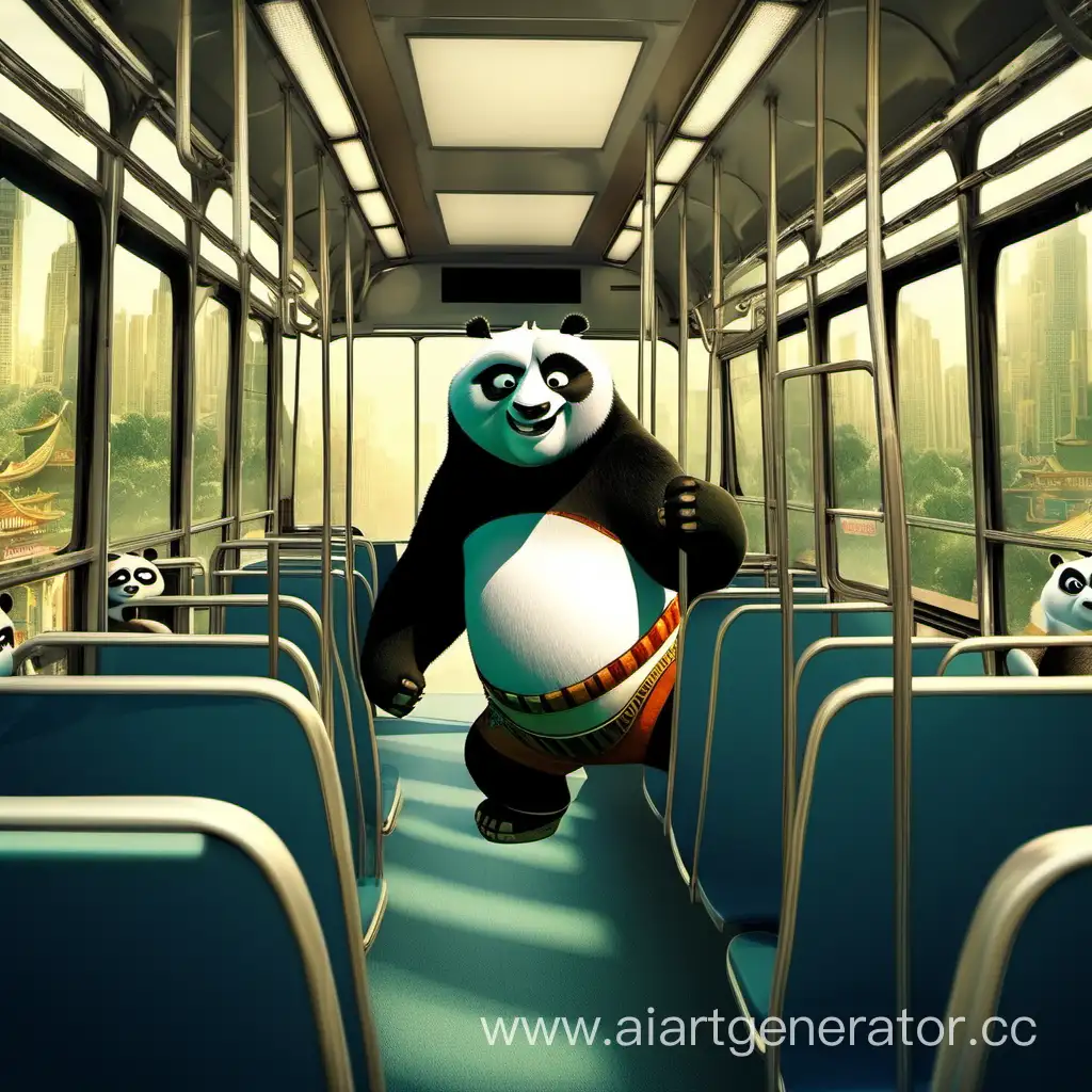 Кунг-фу панда в автобусе