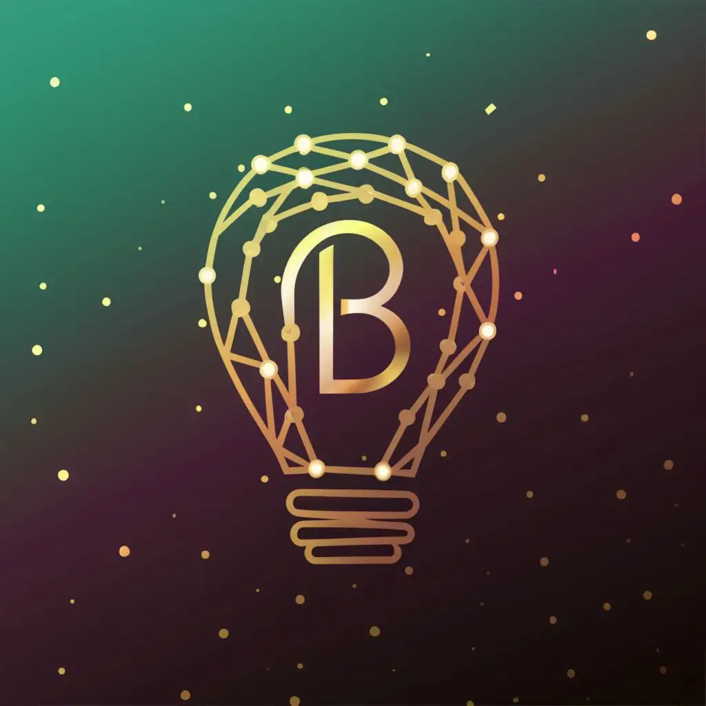 a logo design,with the text "B", main symbol:bulb,complex,clear background