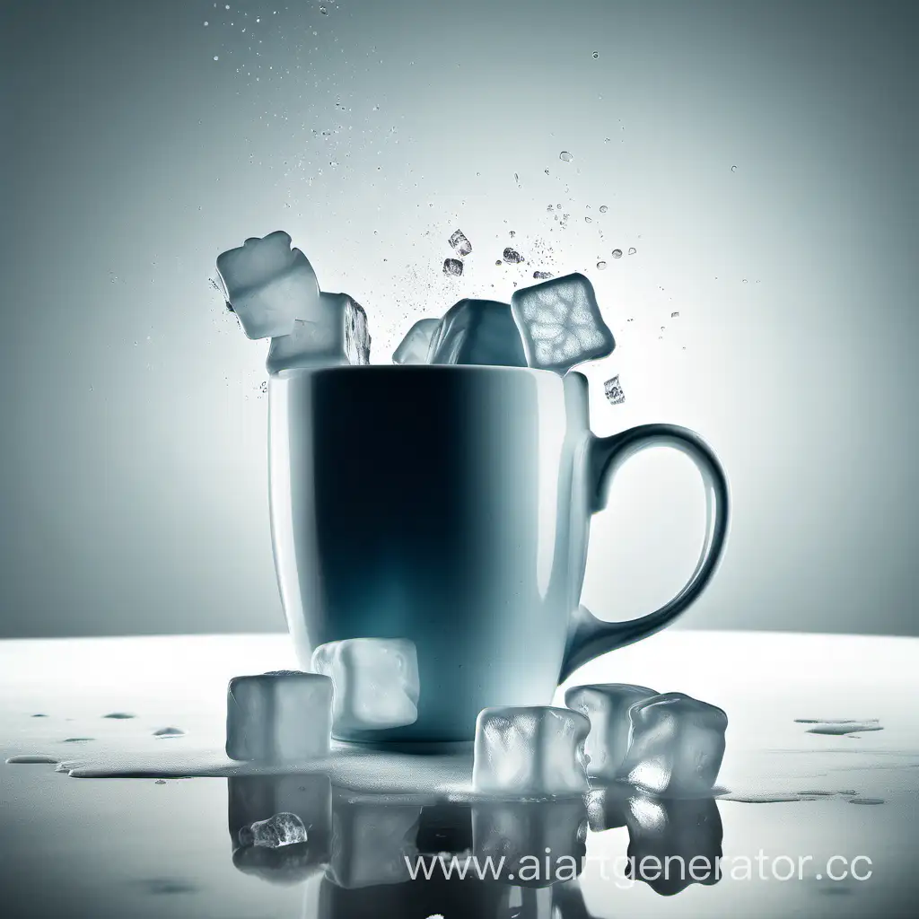 Refreshing-Ice-Cube-Splash-from-a-Mug