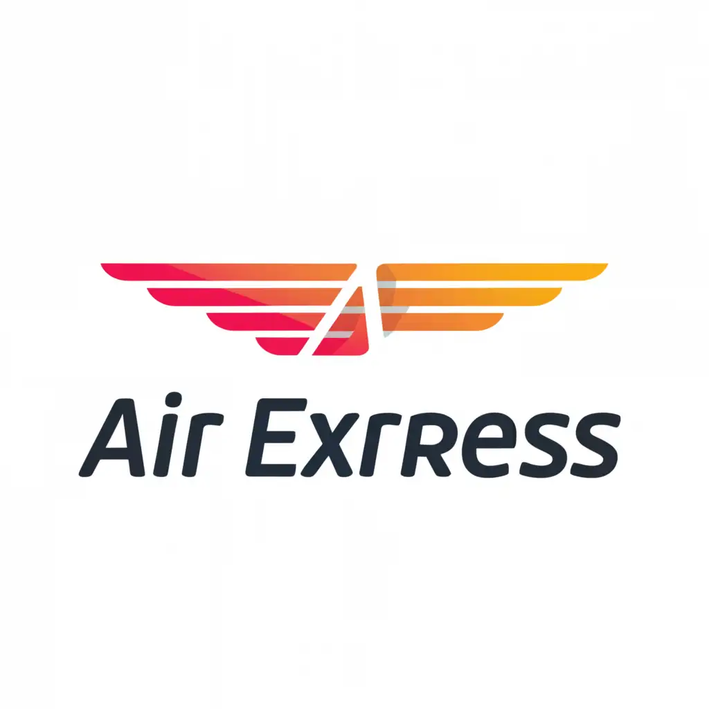 a logo design,with the text "Air Express", main symbol:Wings,Moderate,be used in Technology industry,clear background