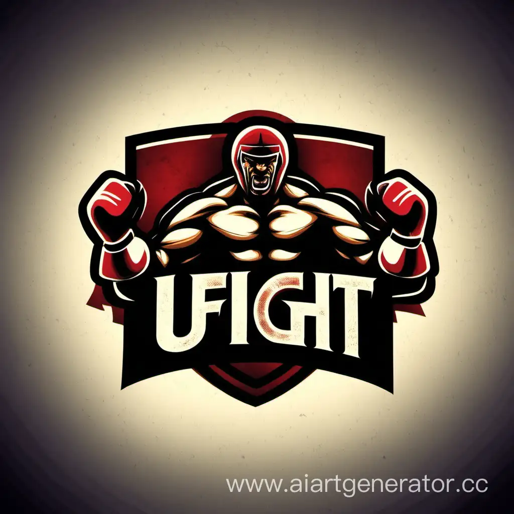 Сделай логотип для канала о легендарный боях на ринге. Название канала: UFight