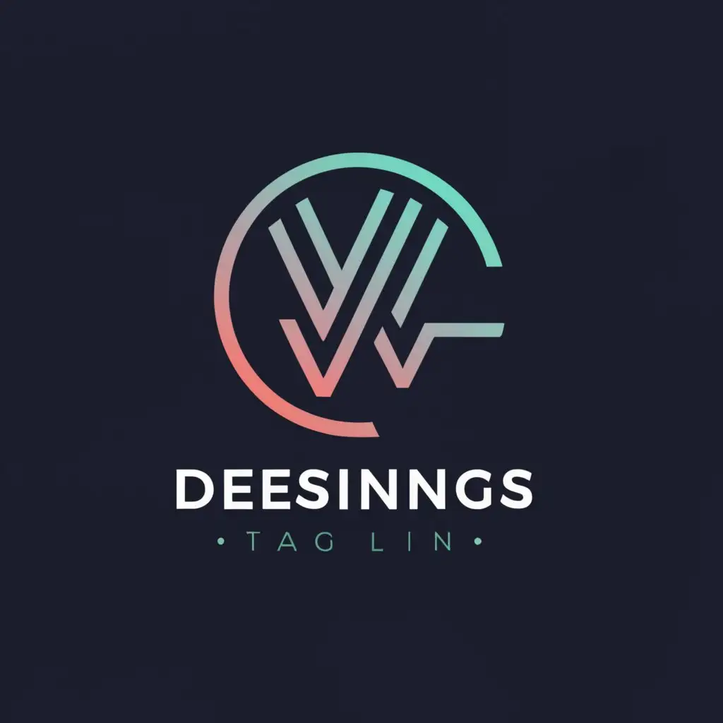 a logo design,with the text "vv desings", main symbol:circle,Moderate,clear background