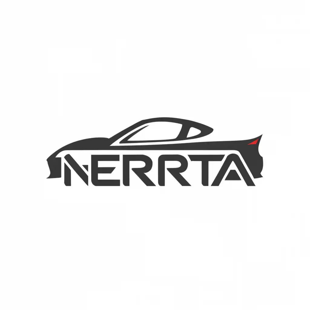 a logo design,with the text "Nerta", main symbol:Car,Moderate,be used in Automotive industry,clear background