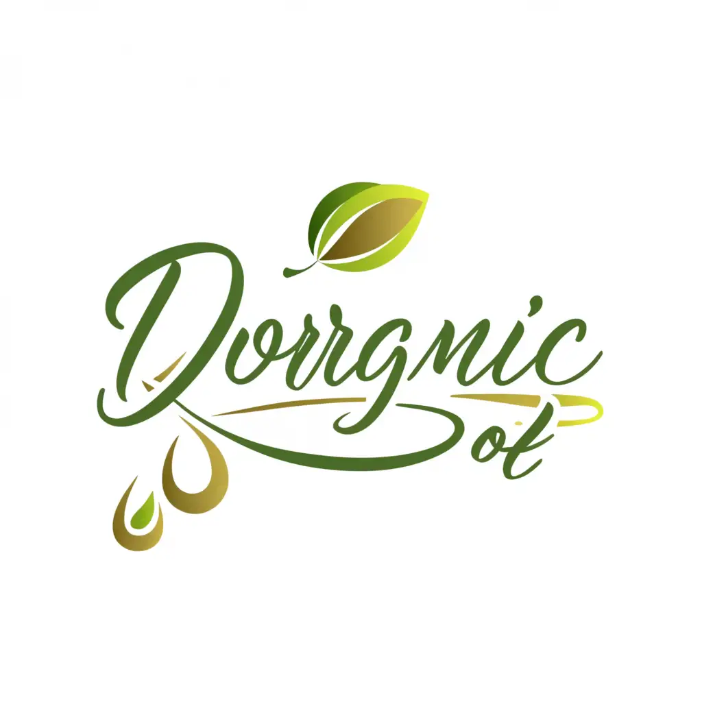 a logo design,with the text "dorrganic ", main symbol:food, oil,Moderate,clear background