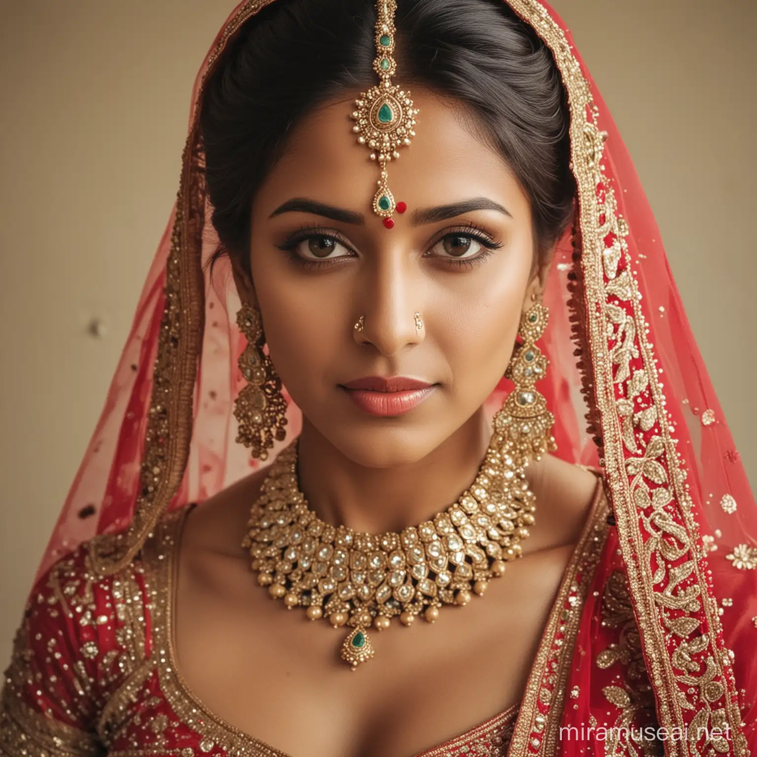 Traditional Indian Bride with Intricate Henna Designs
