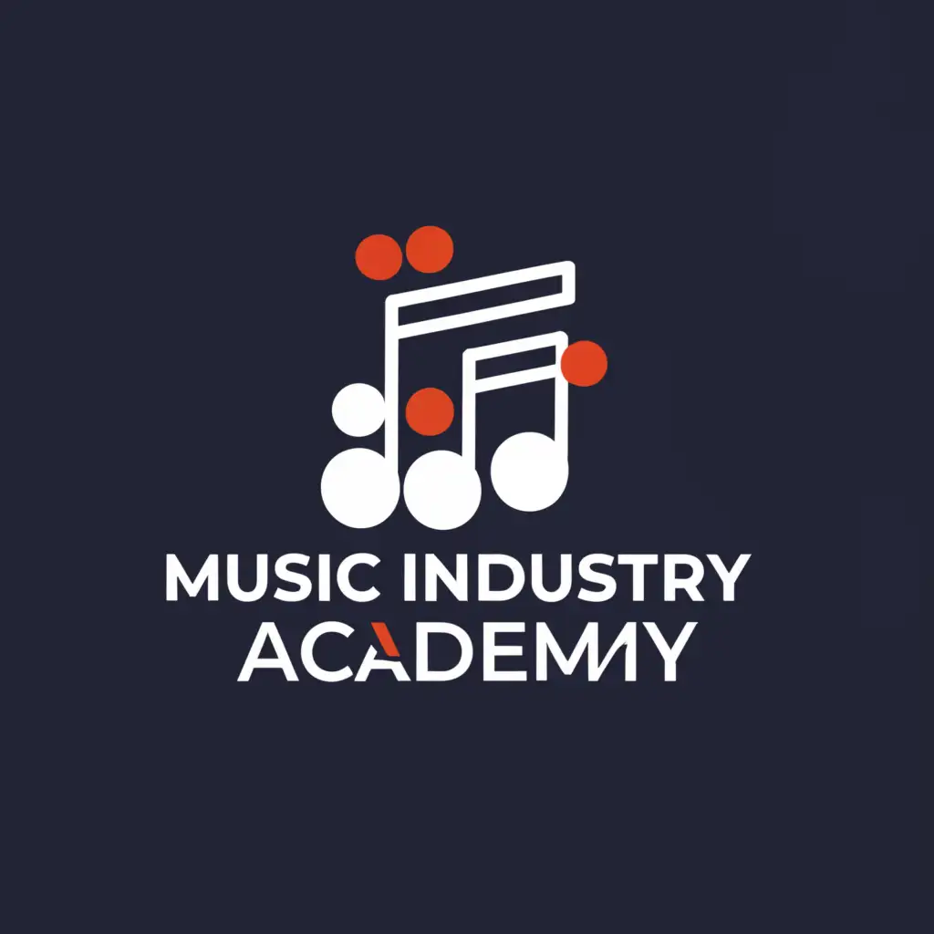 a logo design,with the text "Music industry academy", main symbol:music/steel,Moderate,be used in Education industry,clear background