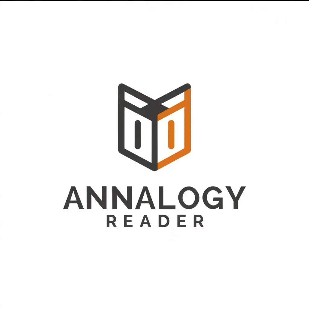 a logo design,with the text "Analogy Reader", main symbol:book,Moderate,be used in Technology industry,clear background