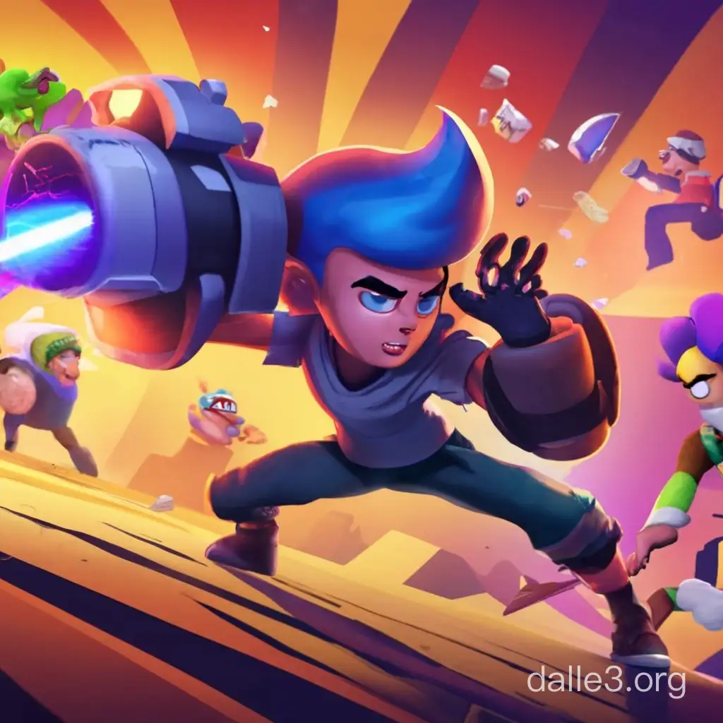 The clash between ten rivals in the arena is epic in the style of the game brawl stars