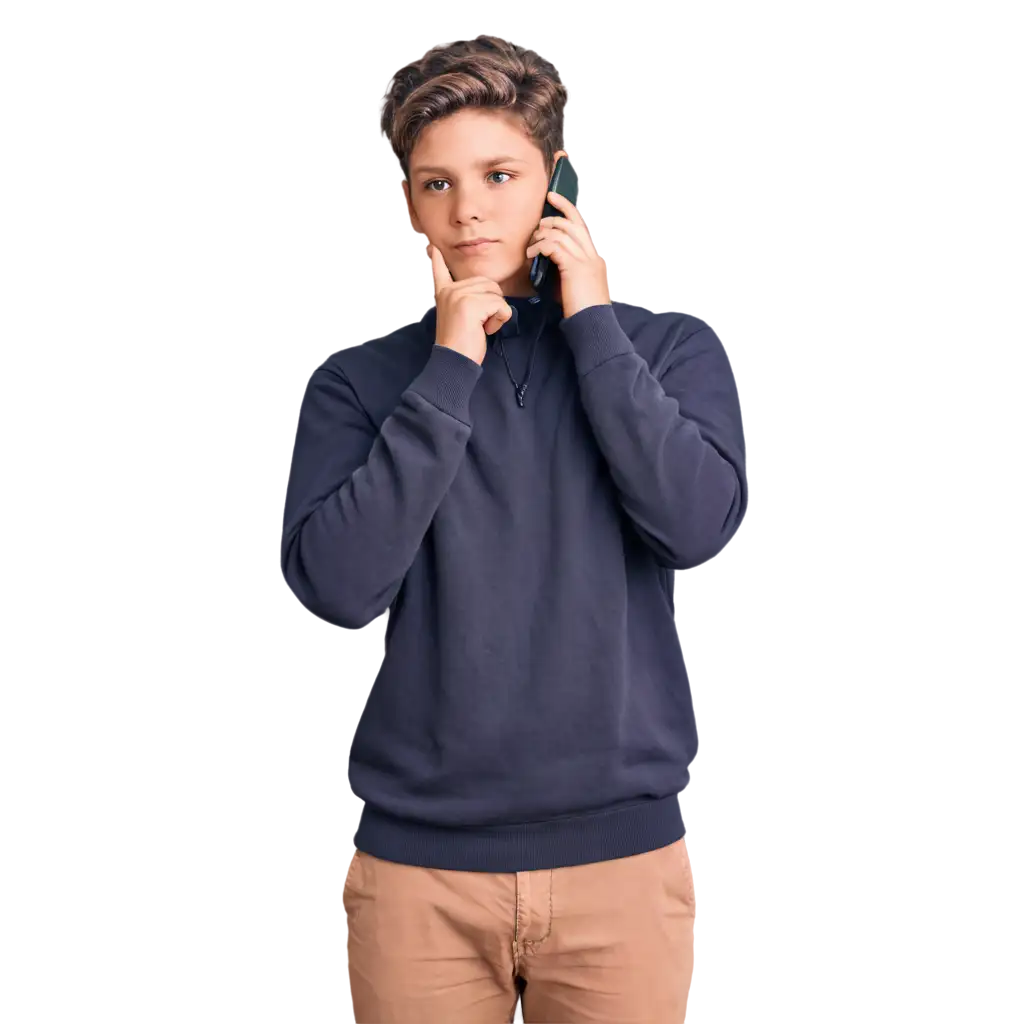 Deep-Thinking-Boy-with-Phone-PNG-Image-Illustrating-Contemplation-in-High-Quality