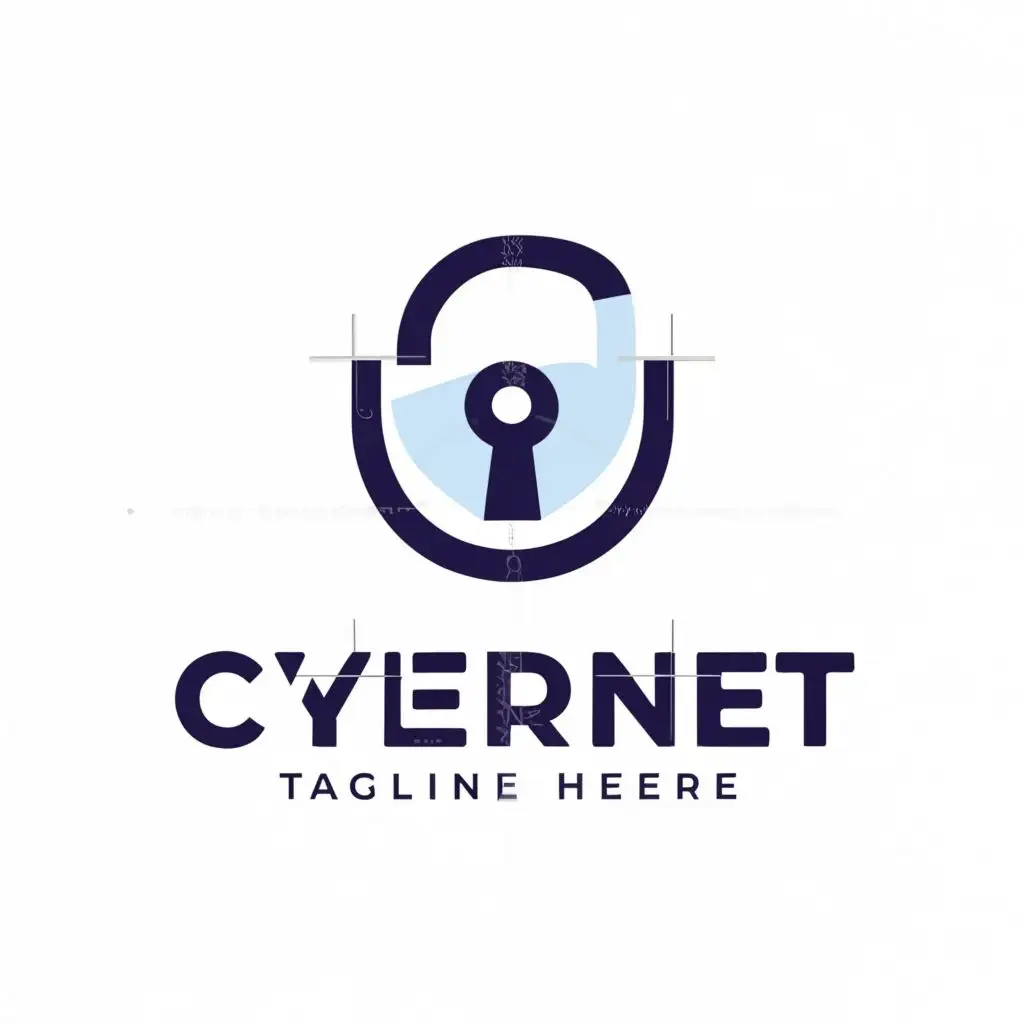 a logo design,with the text "CyberNet", main symbol:lock,Moderate,be used in Technology industry,clear background